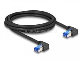 DELOCK RJ45 hálózati kábel Cat.6A S/FTP jobbra hajló 2 m fekete DL80215 small