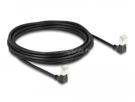 DELOCK RJ45 hálózati kábel Cat.6A S/FTP vékony 90  fokban lefelé / lefelé hajló 5 m fekete DL80302 small