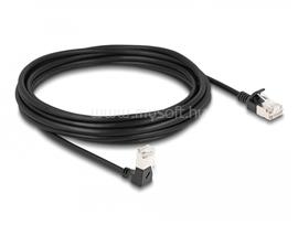 DELOCK RJ45 hálózati kábel Cat.6A S/FTP vékony 90  fokban lefelé hajló / egyenes 5 m fekete DL80308 small