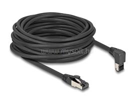 DELOCK RJ45 hálózati kábel Cat.8.1 S/FTP 90  fokban felfelé hajló / egyenes 10 m (fekete) DL80398 small