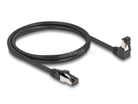 DELOCK RJ45 hálózati kábel Cat.8.1 S/FTP 90  fokban lefelé hajló / egyenes 1 m (fekete) DL80400 small