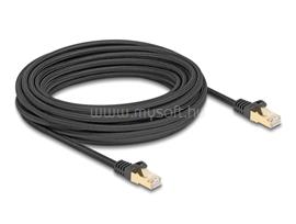 DELOCK RJ45 hálózati kábel fonott borítással Cat.6A S/FTP apa - apa 10 m (fekete) DL80322 small