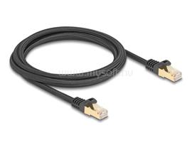 DELOCK RJ45 hálózati kábel fonott borítással Cat.6A S/FTP apa - apa 2 m fekete DL80318 small