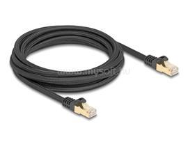 DELOCK RJ45 hálózati kábel fonott borítással Cat.6A S/FTP apa - apa 3 m (fekete) DL80319 small