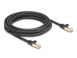 DELOCK RJ45 hálózati kábel fonott borítással Cat.6A S/FTP apa - apa 5 m fekete DL80320 small