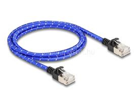 DELOCK RJ45 hálózati kábel fonott borítással Cat.6A U/FTP Slim, 1 m, kék (80377) DL80377 small