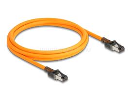 DELOCK RJ45 hálózati kábel USB Type-C porttal megtalálási, önazonosítási funkcióval Cat.6A S/FTP 2 m narancssárga DL80408 small