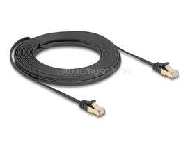 DELOCK RJ45 lapos hálózati kábel fonott borítással Cat.6A U/FTP apa - apa 10 m fekete DL80330 small