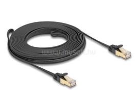 DELOCK RJ45 lapos hálózati kábel fonott borítással Cat.6A U/FTP apa - apa 7,5 m (fekete) DL80329 small