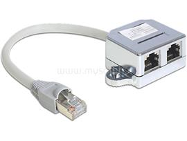 DELOCK RJ45 Port duplázó 1 RJ45 dugó > 2 RJ45 jack (1x Ethernet, 1x ISDN) DL65441 small