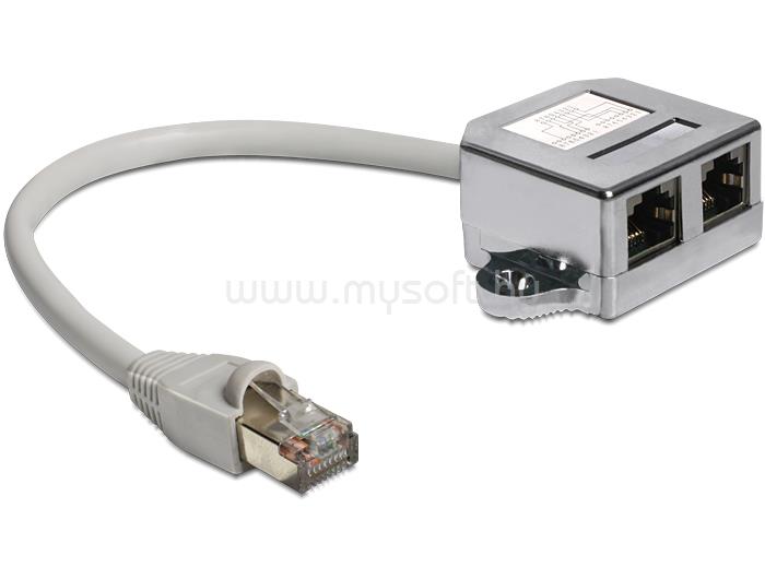 DELOCK RJ45 Port duplázó 1 x RJ45 dugó > 2 x RJ45 jack (2 x Ethernet)
