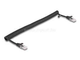 DELOCK RJ45 tekercselt kábel apa - apa Cat.5e 1 m, fekete DL87992 small
