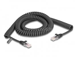 DELOCK RJ45 tekercselt kábel apa - apa Cat.5e 3 m (fekete) DL87994 small