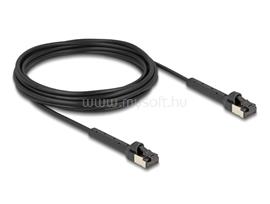 DELOCK RJ45 vékony hálózati kábel Cat.6A U/FTP hajlítható fekete 5 m hosszú DL80937 small