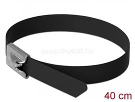 DELOCK Rozsdamentes Acél Kábelkötegek Hossza 400 x Szélesség 7,9 mm fekete 10 db. DL18815 small