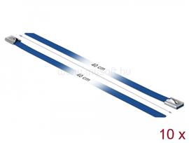 DELOCK rozsdamentes acél kábelkötegek hossza 400 x szélesség 7,9 mm kék 10 db. DL18799 small