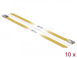 DELOCK rozsdamentes acél kábelkötegek hossza 400 x szélesség 7,9 mm sárga 10 db. DL18791 small