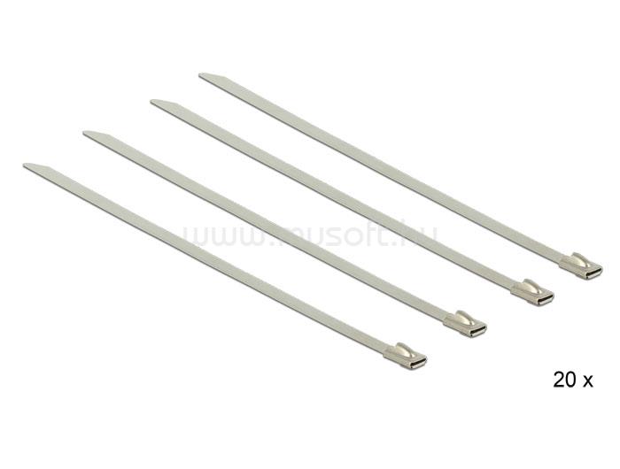 DELOCK Rozsdamentes acél kábelkötegelők, 150 x 4,6 mm (H x Sz), 20 darab