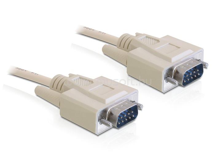 DELOCK RS-232 soros kábel, Sub-D9 apa / apa, 2 m
