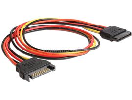DELOCK SATA 15 Pin apa > SATA 15 Pin anya hosszabbító tápkábel, 50 cm DL60132 small