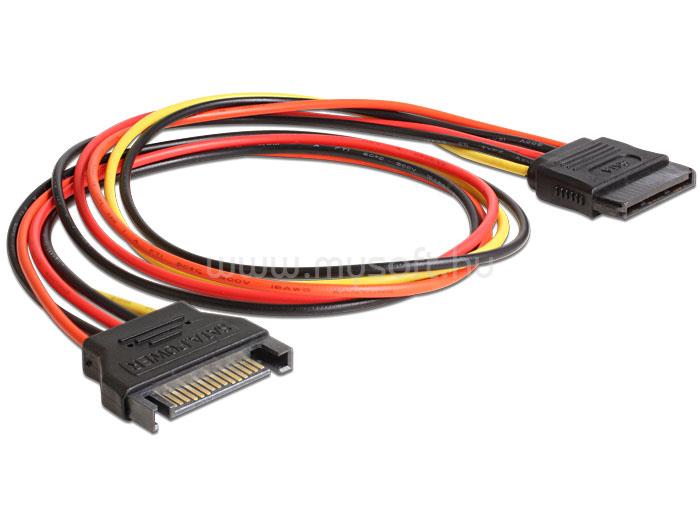 DELOCK SATA 15 Pin apa > SATA 15 Pin anya hosszabbító tápkábel, 50 cm