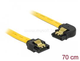 DELOCK SATA 6 Gb/s kábel egyenes - balra 90 fok 70 cm sárga DL82826 small
