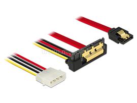 DELOCK SATA-kábel, 6 Gb/s, 7 tus csatlakozóhüvely + 4 tus Molex-csatlakozódugó > 22 tus SATA-csatlak DL85231 small