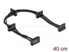 DELOCK SATA-tápkábel 15 tűs csatlakozódugóval > 4 x 15 tűs SATA-csatlakozóhüvely, 40 cm, fekete DL60395 small