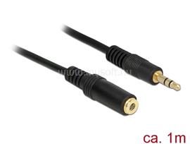 DELOCK Stereo Jack hosszabbító kábel 3.5 mm 3 pin apa > anya 1 m (fekete) DL83764 small