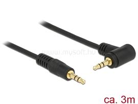 DELOCK Stereo Jack kábel 3.5 mm 3 pin apa > apa 3 m 90  fekete DL83758 small