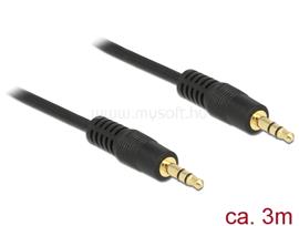 DELOCK Stereo Jack kábel 3.5 mm 3 pin apa > apa 3 m (fekete) DL83748 small
