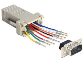 DELOCK Sub-D 9 Pin apa > RJ45 anya adapter, szerelő készlet DL65462 small