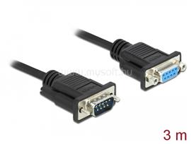 DELOCK Sub D9-es, null modemű, RS-232 soros kábel, apa-anya, 3 m DL86617 small