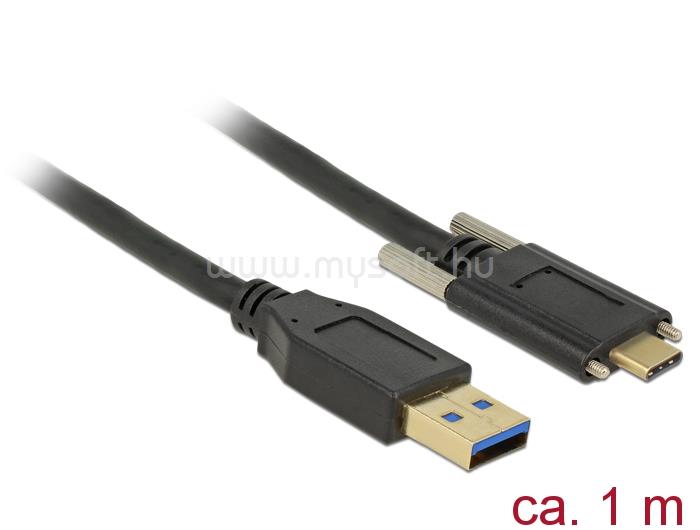 DELOCK SuperSpeed USB 10 Gbps (USB 3.1 Gen 2) kábel A-típusú apa csatlakozó > USB Type-C  apa
