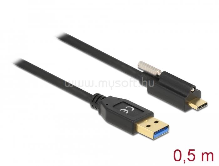 DELOCK SuperSpeed USB 10 Gbps (USB 3.2 Gen 2) kábel A-típusú apa csatlakozó - USB Type-C  apa csatlakozó