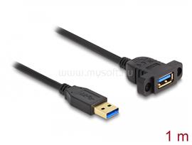 DELOCK SuperSpeed USB 5 Gbps (USB 3.2 Gen 1) A-típusú USB kábel apa-anya 1 m panel-csatlakozójú (fekete) DL87855 small