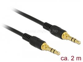 DELOCK Sztereó Jack Kábel 3,5 mm 3 tűs férfi > férfi 2 m fekete DL85549 small
