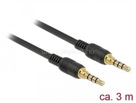 DELOCK Sztereó Jack Kábel 3,5 mm 4 tűs férfi > férfi 1m (fekete) DL85601 small
