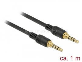 DELOCK Sztereó Jack Kábel 3,5 mm 4 tűs férfi > férfi 1m fekete DL85595 small