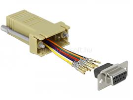 DELOCK Szürke Sub-D 9-tűs anya   RJ45 anya összekötő adapter DL66164 small