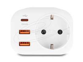 DELOCK tápcsatlakozó gyerekzárral és USB PD töltővel 20 W DL11498 small