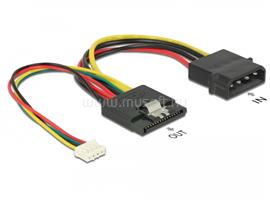 DELOCK Tápkábel, 15 tűs SATA-csatlakozóhüvely > 4 tűs Molex-csatlakozódugó + 4 tűs tápcsatlakozó DL85673 small
