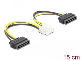 DELOCK Tápkábel 2 x 15 tűs SATA apa - 8 tűs EPS apa 15 cm DL83020 small