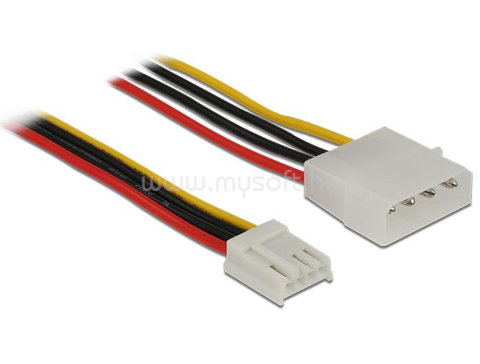DELOCK tápkábel 4 tűs apa > 4 tűs floppy anya 60 cm