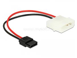 DELOCK Tápkábel Molex 4 tűs apa, Slim SATA 6 tűs anya csatlakozóhoz, hossz: 15 cm DL85638 small