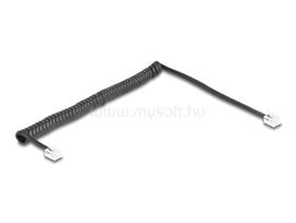 DELOCK Telefon csavart kábel RJ11 apa - RJ11 apa fekete színű 2 m DL90202 small
