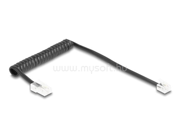 DELOCK Telefon csavart kábel RJ11 apa - RJ45 apa fekete színű 1 m