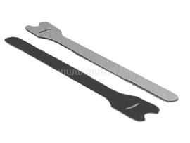 DELOCK Tépőzáras kábelkötegelő L 240 mm x B 13 mm 10 darab, fekete DL18264 small