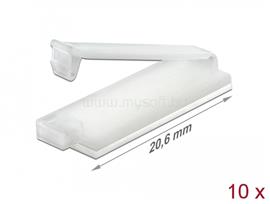 DELOCK Természetes színű öntapadós kábeltartó zárócsattal 10 db DL60181 small