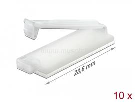 DELOCK Természetes színű öntapadós kábeltartó zárócsattal 10 db DL60182 small